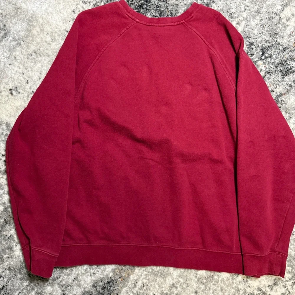 Nike Burgundy Crewneck Sweatshirt Men's‎ Size XL Embroidered Swoosh Casual - Picture 3 of 5